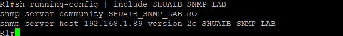 R1 SNMP configuration